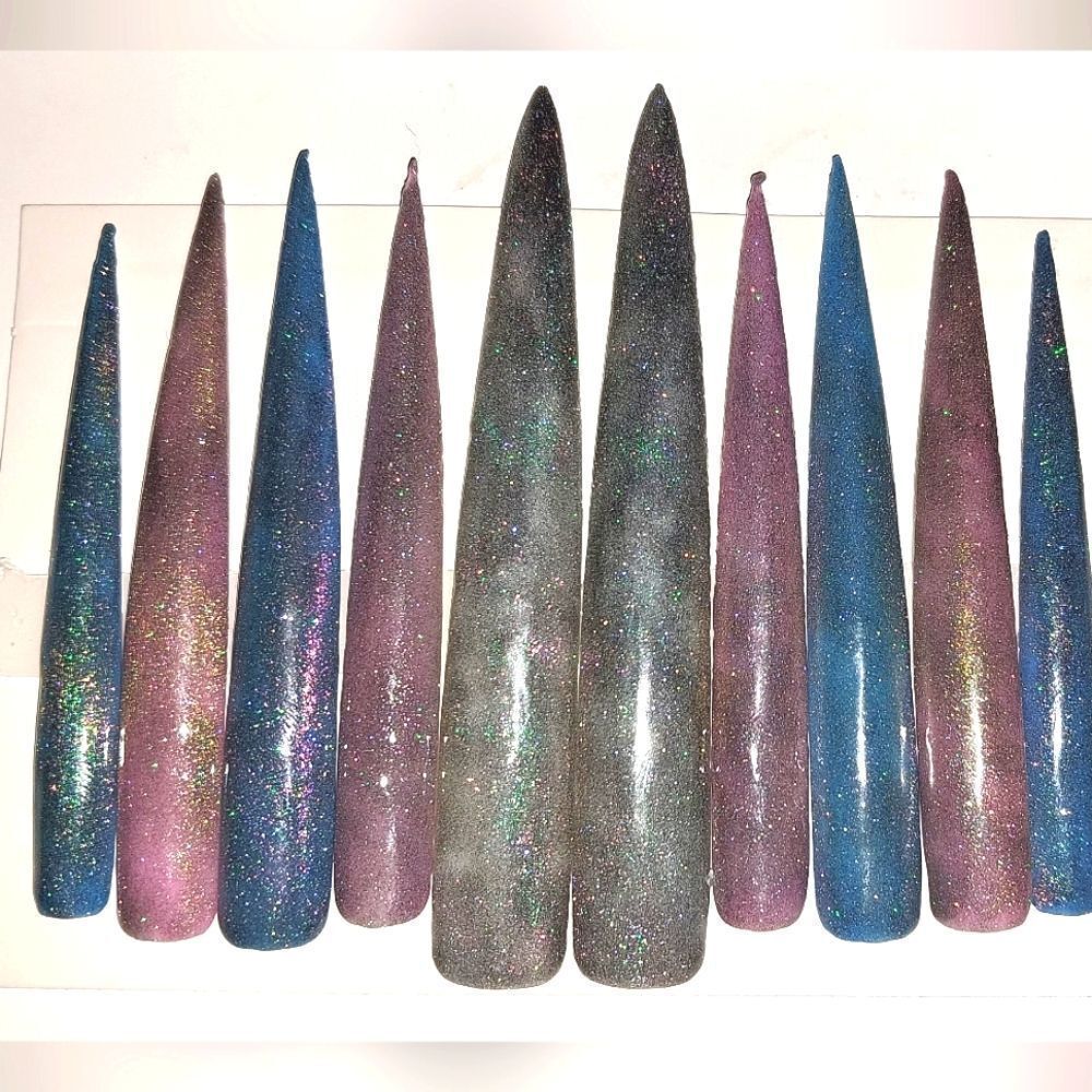 Hand crafted custom 10pc xxxl acrylic press on nails